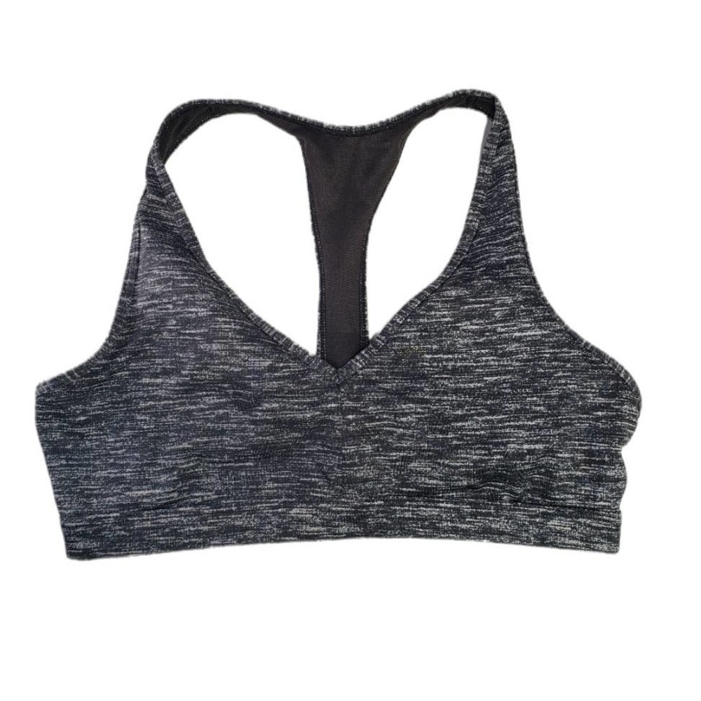 Victoria's Secret VSX Marled Grey Medium Impact Sports Bra M Racerback